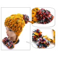 2016 Estilos más nuevos Ladies Chunky Hand Knit Hat Earflap Design